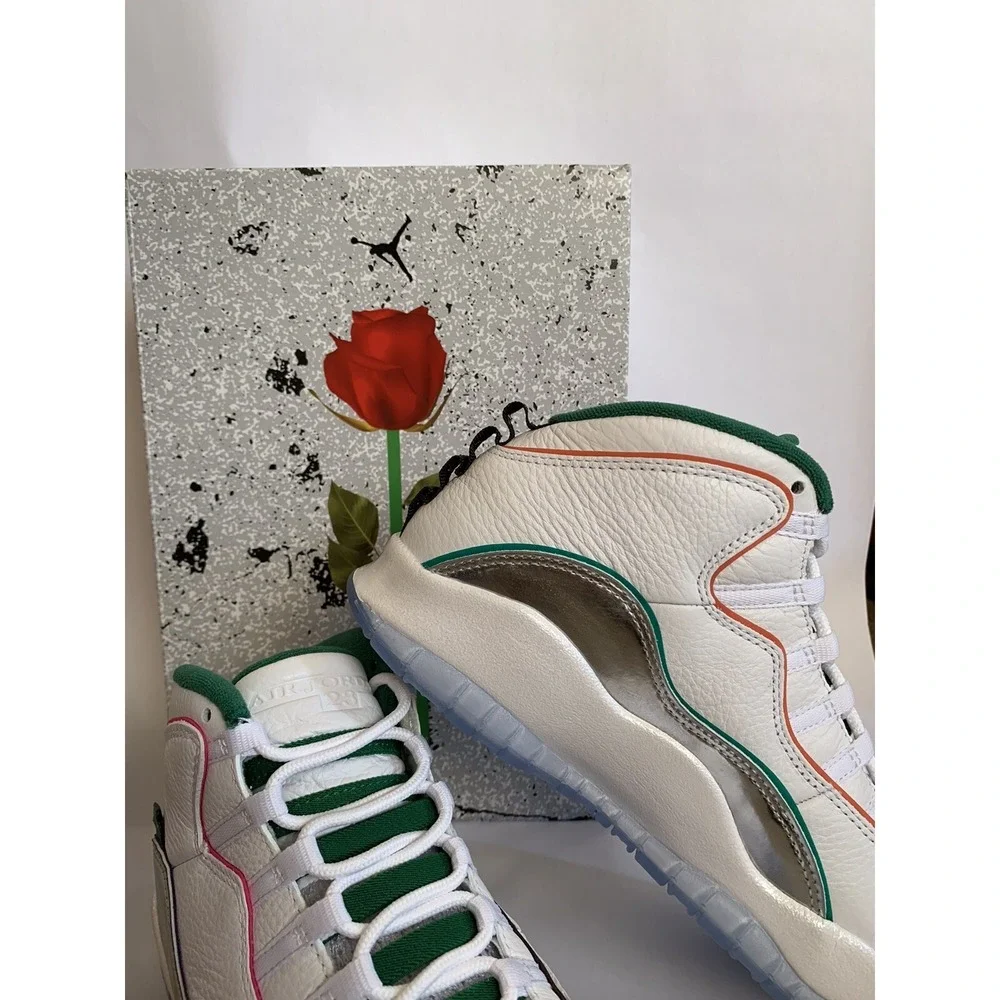 Air Jordan 10 Retro Wings Mens Size 8 White Clover Multi CK4352-103 New In Box